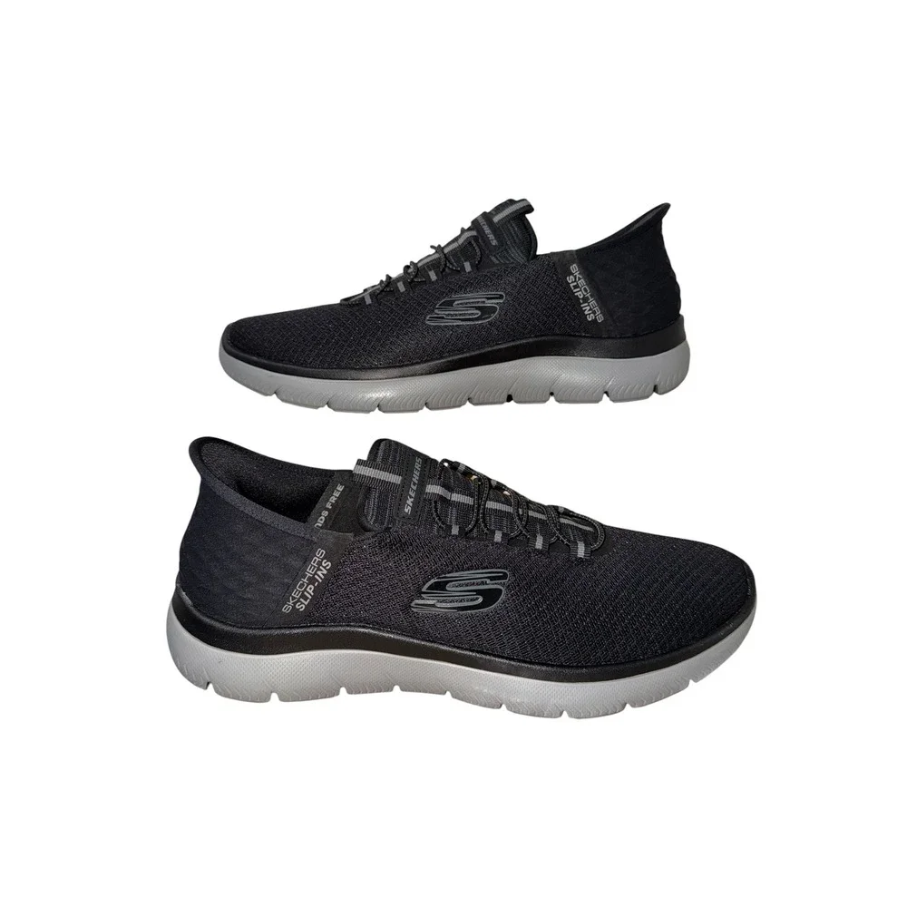 Skechers Slip-ins Summits High Range Mens 9.5 Black Charcoal 232457 NEW